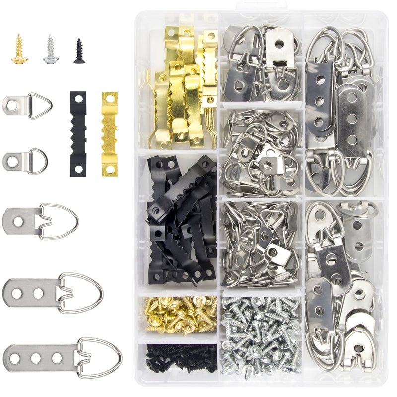 Sutemribor Picture Hanging Kit 500 PCS, Sutemribor Heavy Duty Assorted Picture Hangers with Screws for Picture Hanging Wall Mounting (500) - Image 2